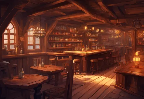 Medieval Tavern Inside. Building House. Generate AI Stock Photo, Picture  and Royalty Free Image. Image 202786050.